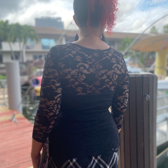 Boston Proper Lace Top Size Small Dark Acadamia FairyGoth - Picture 5 of 9